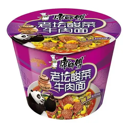 tingyi 康师傅 老坛酸菜牛肉面 12桶 桶装