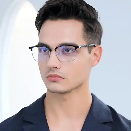 方框男士商务眼镜蓝光辐射保护眼睛看手手机防蓝光镜
