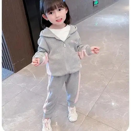 2021新款儿童女宝宝女童秋装两件套运动休闲套装春秋小童