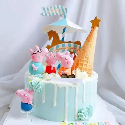 小猪佩奇蛋糕生日儿童蛋糕