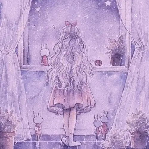 女头 仙气 紫色 梦幻