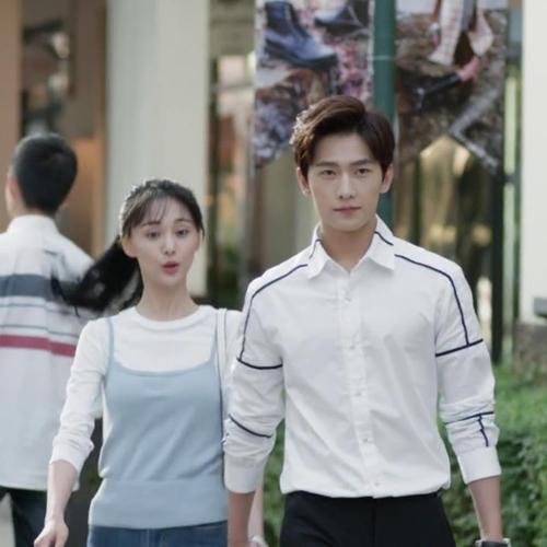 微微一笑很倾城杨洋同款男长袖肖奈明星同款夹黑边商务休闲白衬衫