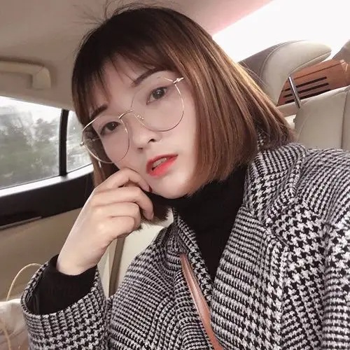 素颜链条眼镜复古日系瘦脸萌妹近视近视眼眼睛定制成品光学镜