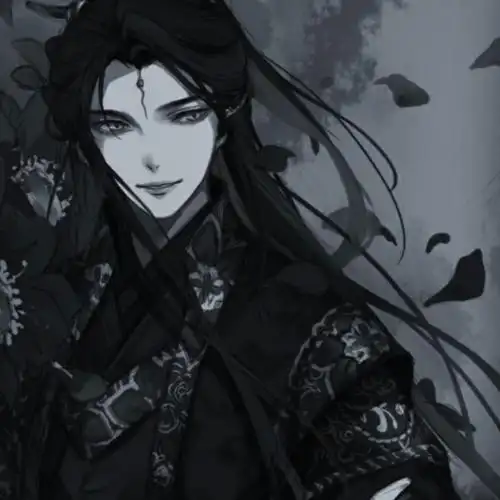 古风动漫黑白男生头像分享泪雨零铃终不悔何如薄幸锦衣郎