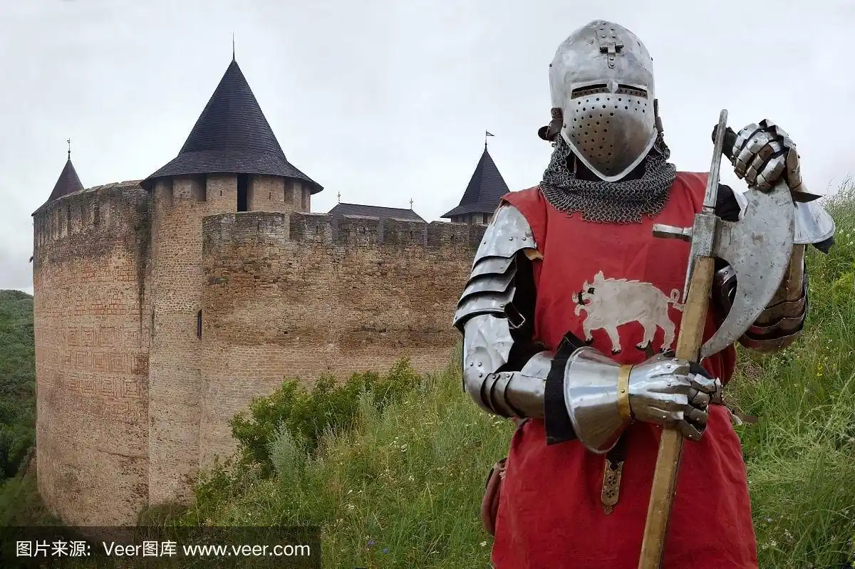 中世纪城堡里的骑士