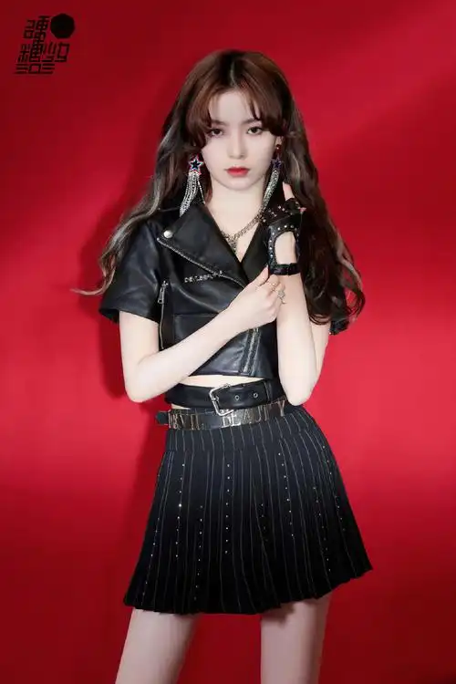 硬糖少女303酷飒黑色系超a写真图片47