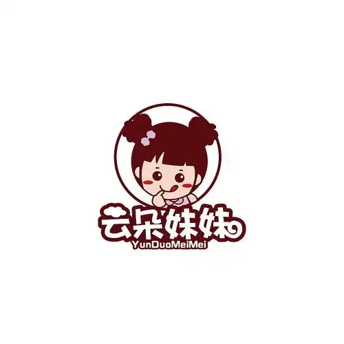 为儿童营养面条设计与绘制的卡通logo.已注册商标.