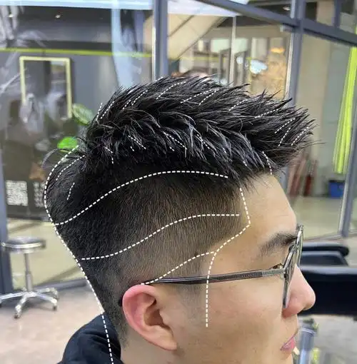 男生发型微分前刺