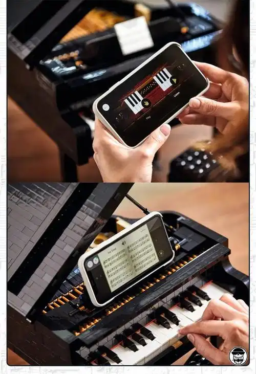 森宝布鲁克钢琴积木拼装模型可弹奏idea系列成年高难度男女孩子积木