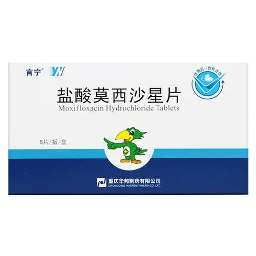 言宁盐酸莫西沙星片04g6片盒参数