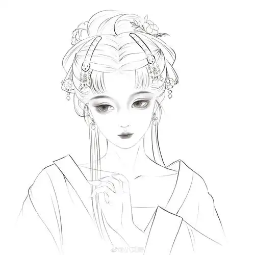 20天线稿练习～想画出正儿八经汉服人物设计稿……__财经头条