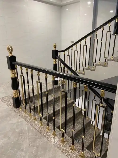 别墅轻奢楼梯扶手新中式栏杆案例分享