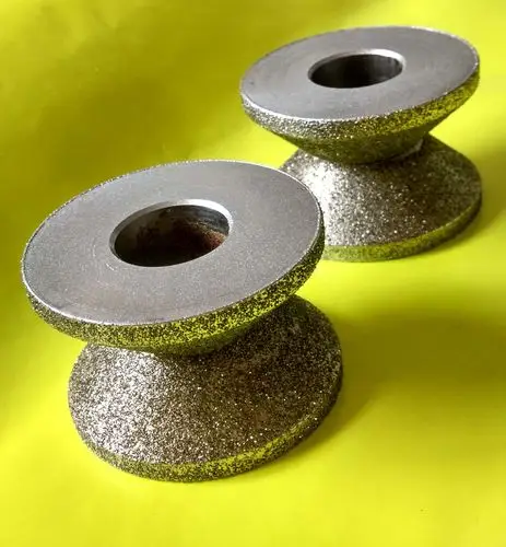 电镀金刚石斜边倒角轮 组合90度磨轮 铜材打磨轮 非金属磨片磨盘