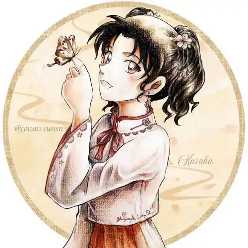 sunsn的画师绘制了名侦探柯南中的人气角色古风系列插图,角色全部以