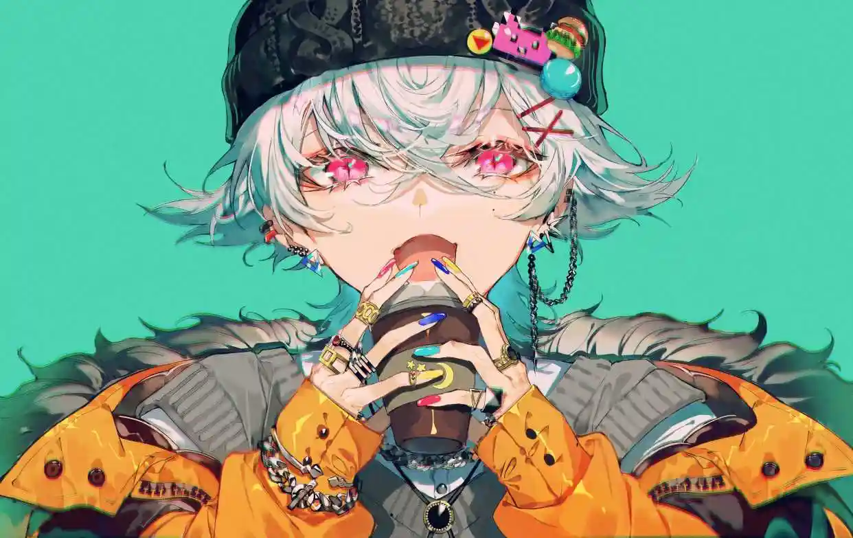 华丽炫酷的画风,略显诡异的氛围,一组暗黑系的病娇少年人物插画