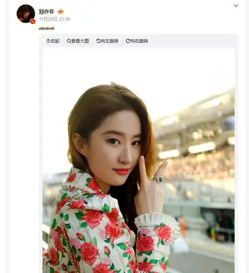 刘亦菲f1阿布扎比大奖赛观赛代言阿布扎比全球旅游