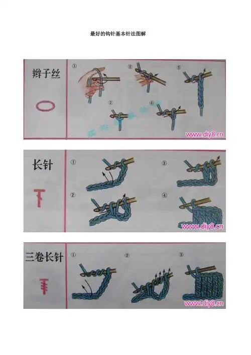 最好的钩针基本针法图解