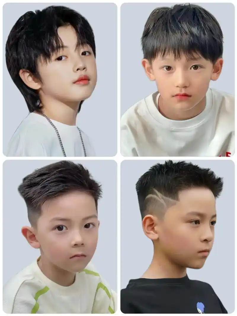 快看看适合哪一种吧,可以给儿子这样打扮～#潮酷男孩 #小男孩发型 #骗