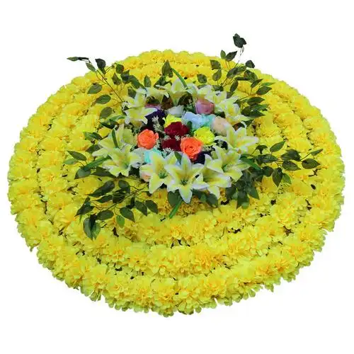 2米大花圈扫墓花祭祀花便宜殡仪馆花厂家直销 纯白 纯白 纯白 纯白