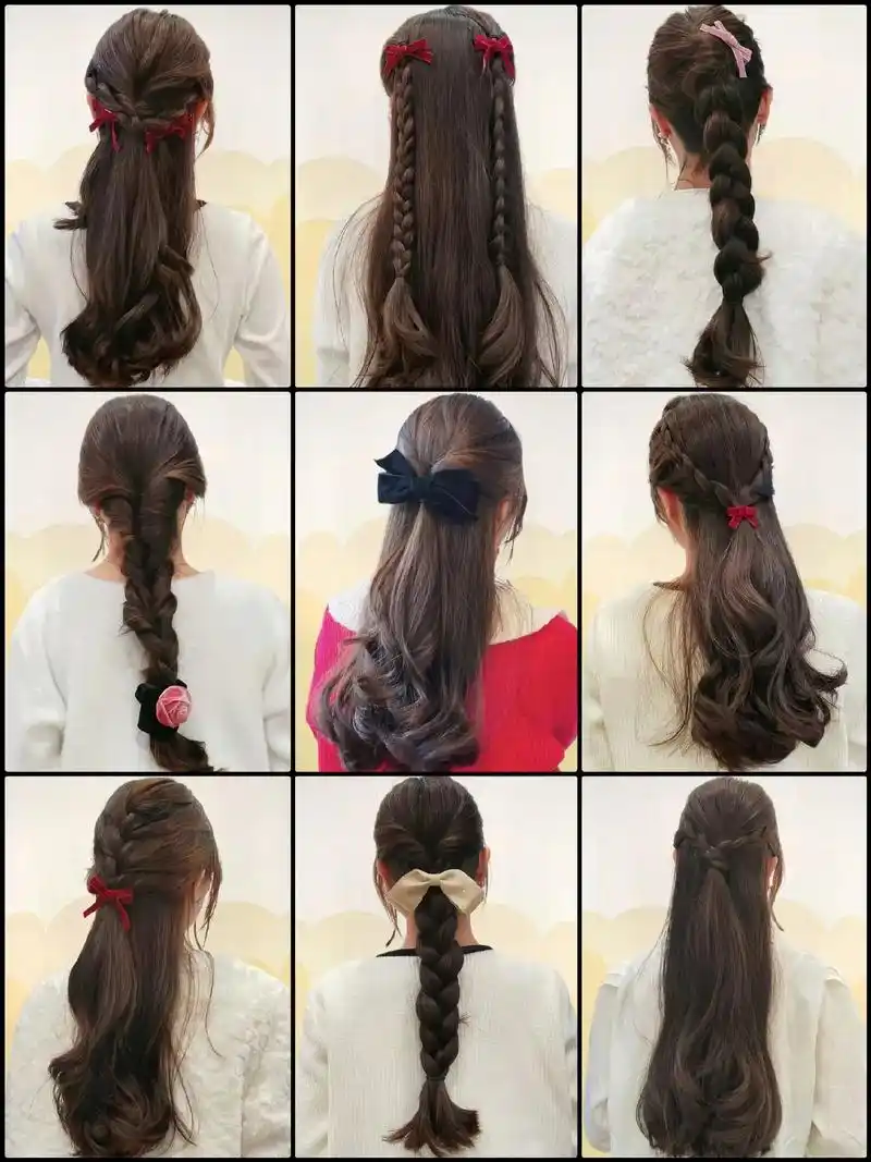 姐妹们,这几款发型适合新年的时候变换造型哟 - 抖音