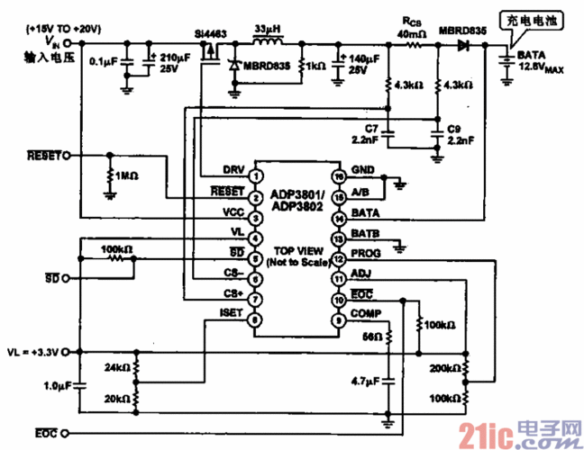 锂电池充电器电路