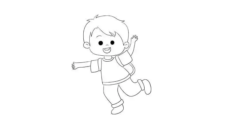 男孩简笔画画法