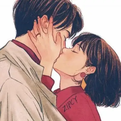 闭眼亲吻头像