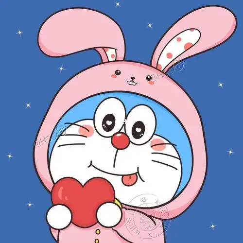 客单哆啦a梦情侣头像女