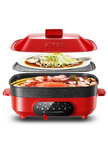 苏泊尔多功能料理锅电火火火锅家用烧烤烤肉炒菜电热火锅