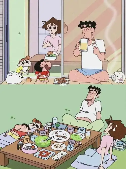 我的日常  #蜡笔小新  #日常  #一家四口  #搞笑一家人调皮温暖的