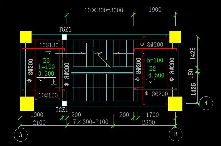 楼梯二层平面图