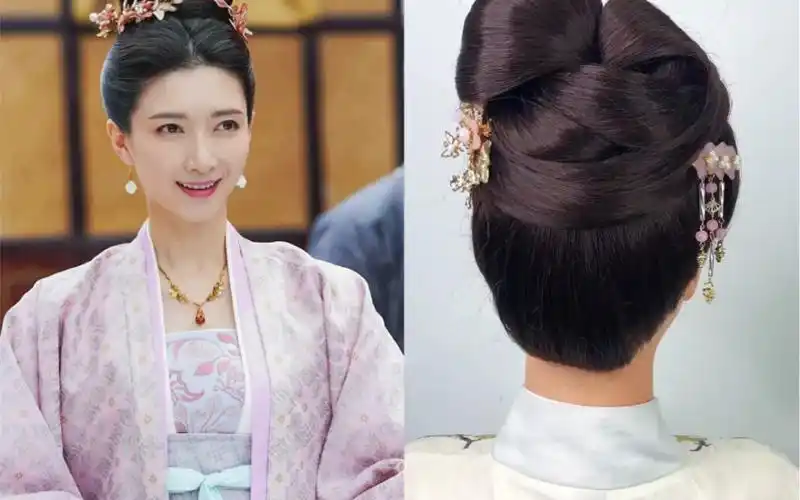 清平乐曹皇后同款发型,江疏影同款宋制发型,简单又有气质!