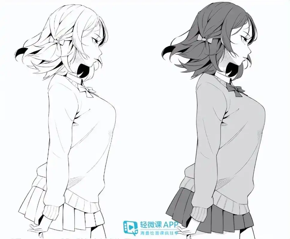 怎么学画人体?侧面人体动漫画法教程