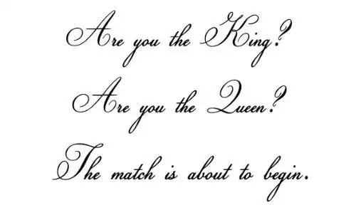 哪有英文花体字的句子啊,急求