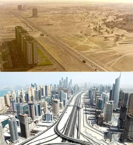 世界12个城市半个世纪的变化对比,迪拜变化最大,中国3名上榜