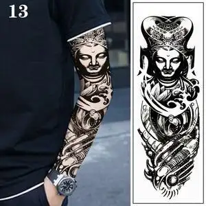 【一张全臂 送4张半臂】黑白无常钟馗麒麟花臂纹身贴防水男女持久