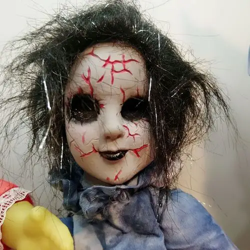 万圣节电动行走鬼娃娃场景氛围布置装饰道具酒吧鬼屋密室摆饰