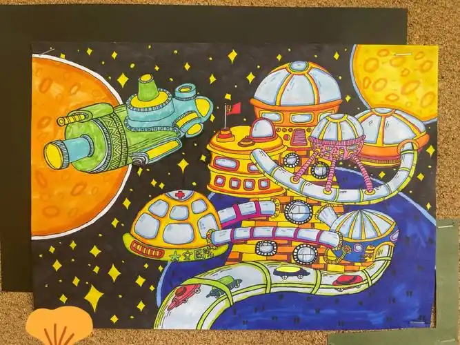 孩子们的科技月绘画作品
