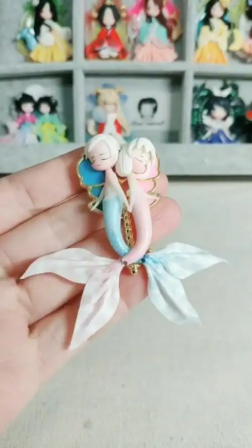 手工粘土#双子座美人鱼!你是双子座吗?