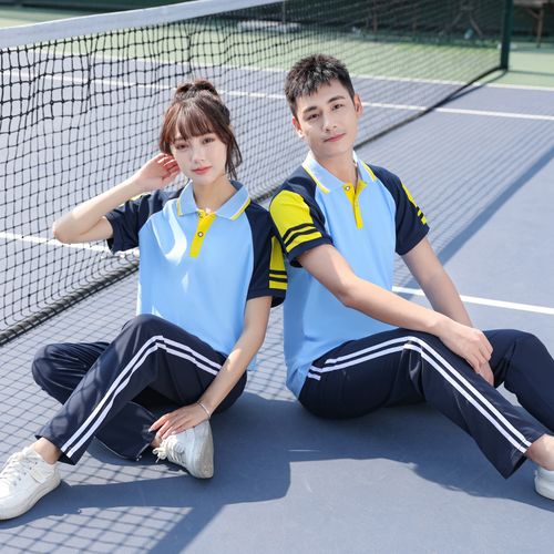 夏季初中生校服套装运动会休闲学院风高中学生短袖班服套装-阿里巴巴