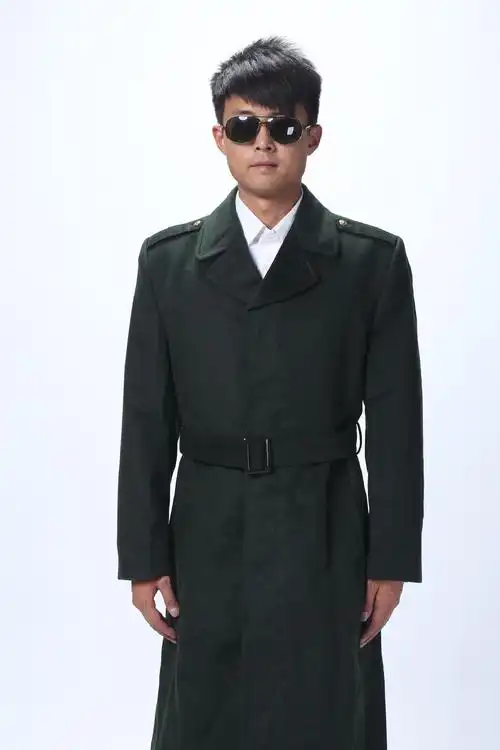 批07风衣羊绒呢子大衣 男女式校尉大衣 配发羊毛陆绿常服大衣