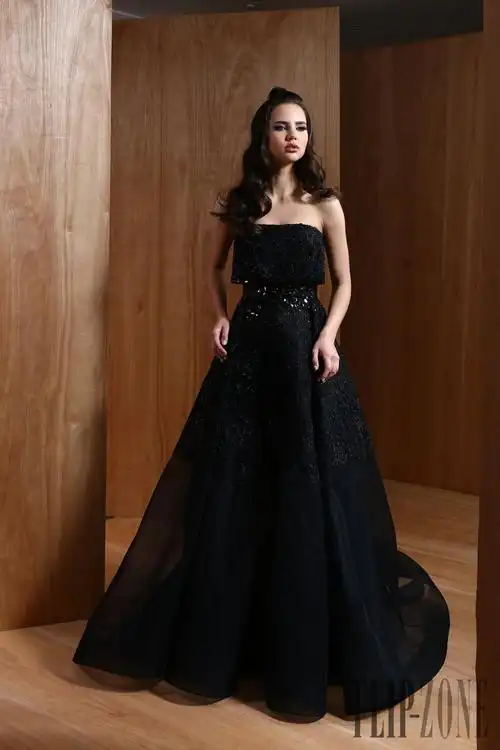 autonios couture 黑色透视分体裙 晚宴 酒会 任何正式场合完全可以