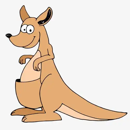 卡通手绘袋鼠动物设计