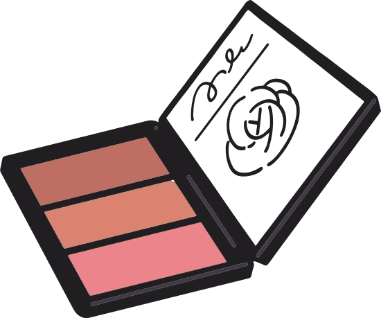 日式美妆杂志文字贴纸-腮红