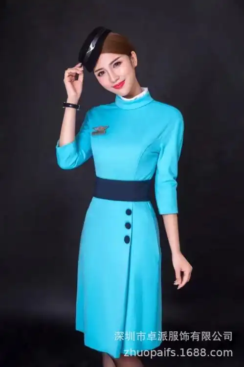 顾问】厦航航空空姐职业装修身连衣裙美容售楼顾问工作服空乘面试制服