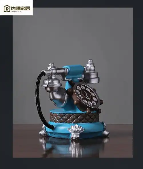 【京选优品】复古民国上海装饰品老式摆件手摇电话机古董怀旧物件电影