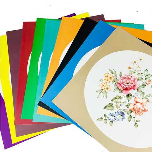 方形彩色花边框绘画卡纸简易裱框创意美术儿童画画手绘古风马克笔