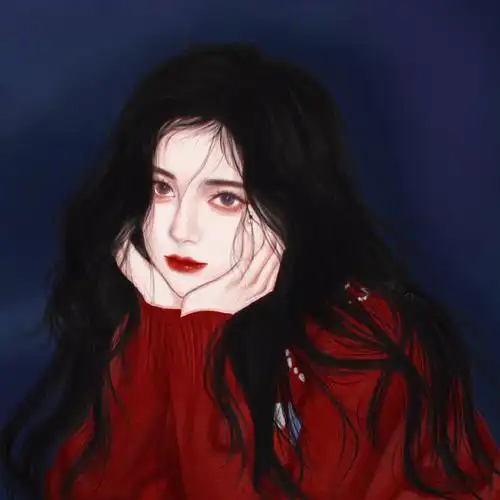 手绘头像鞠婧祎圣诞氛围写真