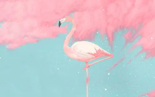 电脑壁纸 矢量 卡通矢量 超可爱的卡通火烈鸟