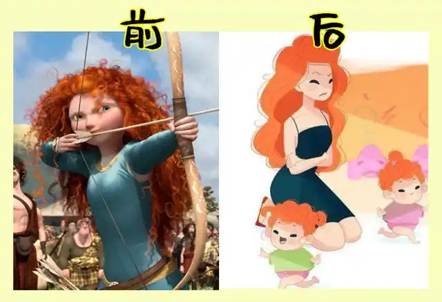 当迪士尼公主成为妈妈,安娜温柔,连调皮的长发公主也变了一个样